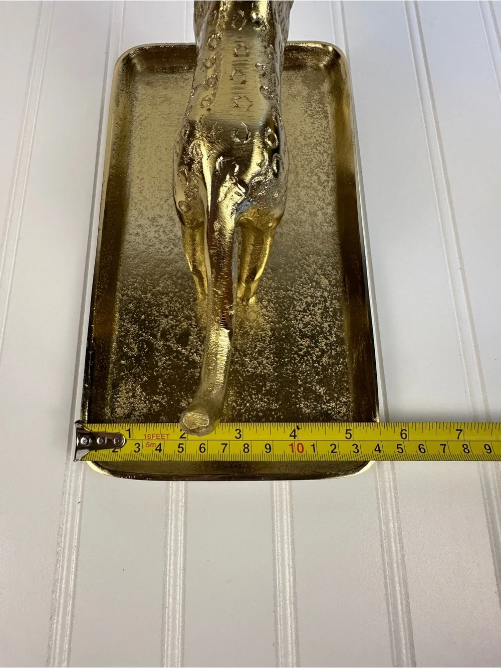 Gold Leopard Jewelry Tray - Decorative Metal Catchall